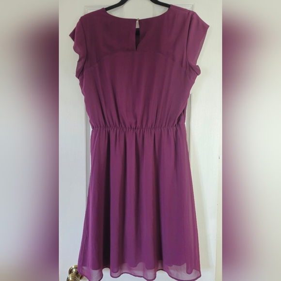 Reitmans Size M Elegant Purple Chiffon  Dress - Picture 3 of 8